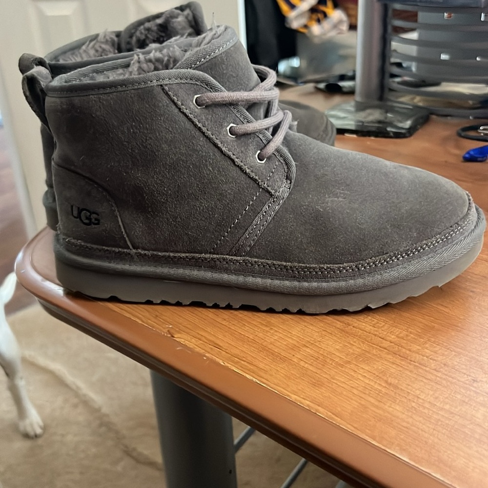 UGG Gray Lace Up Boots
